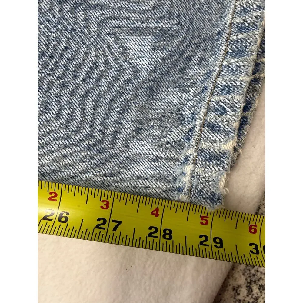 Vintage J.Crew Jeans Mens 33x28 Light‎ Wash Button Fly Straight Leg USA Style